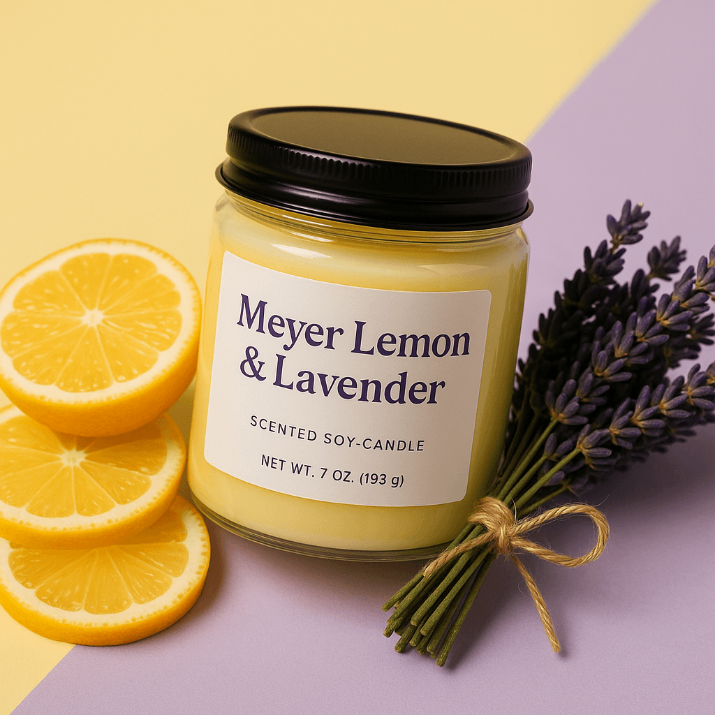 Meyer Lemon & Lavender sugar scrub jar