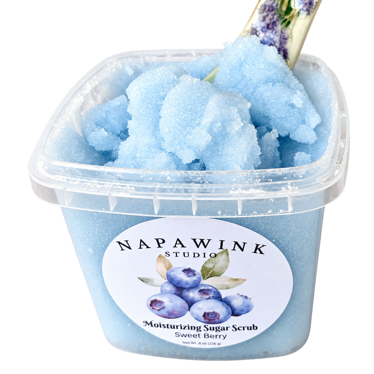 Sweet Berry scrub, open container