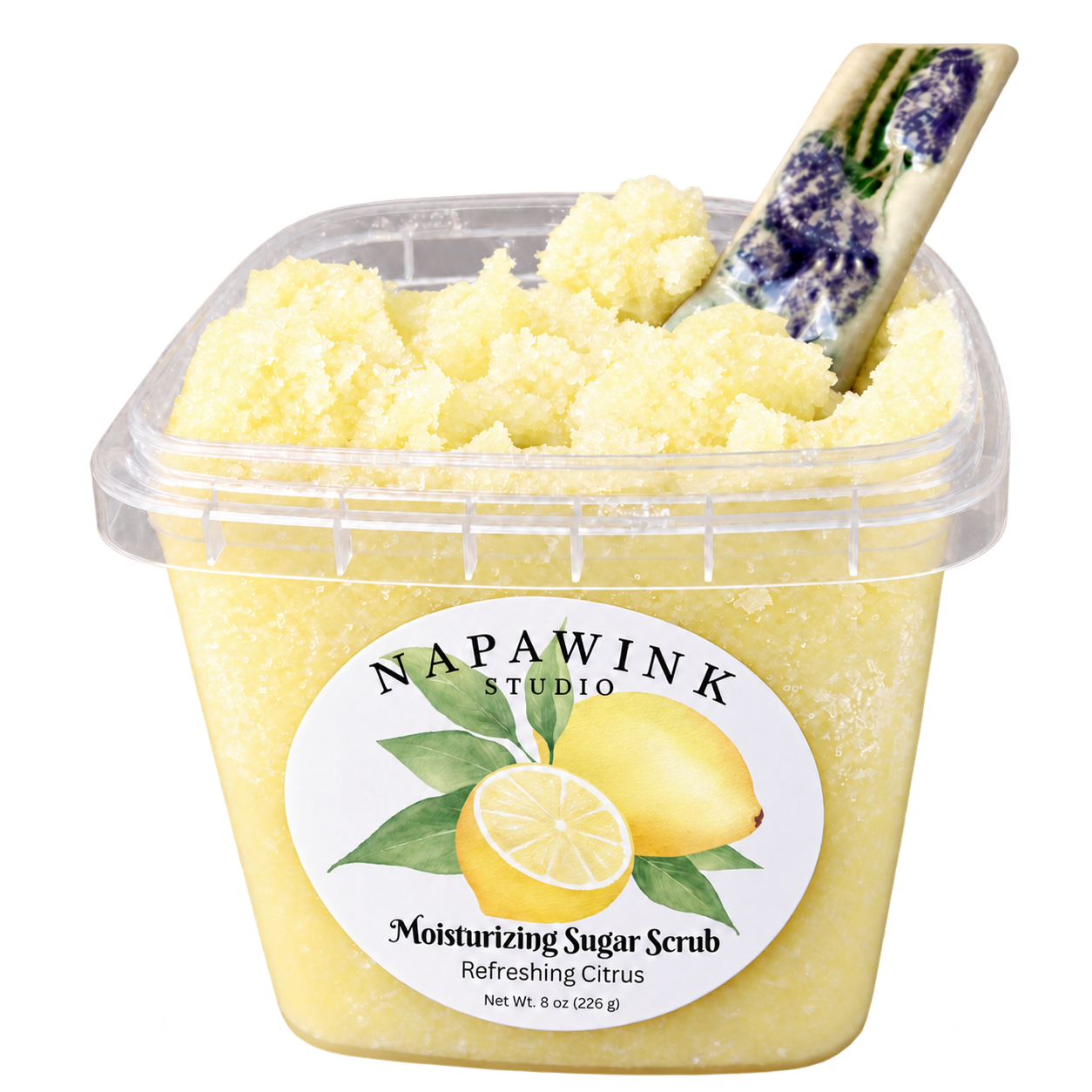 Refreshing Citrus scrub, open container