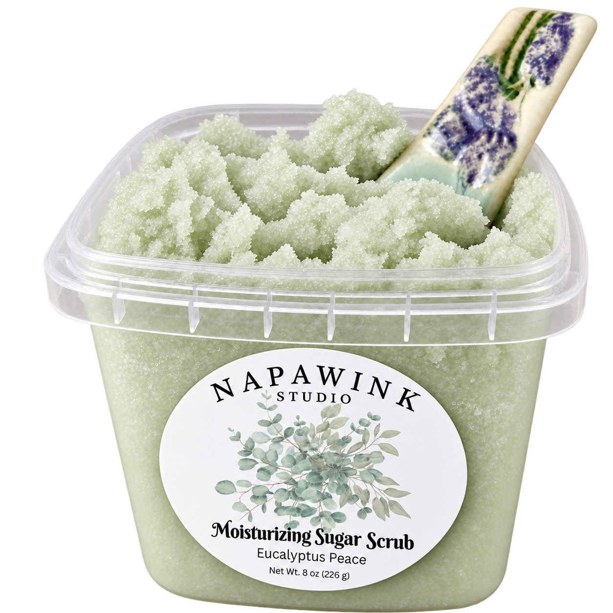Eucalyptus Peace scrub, open container