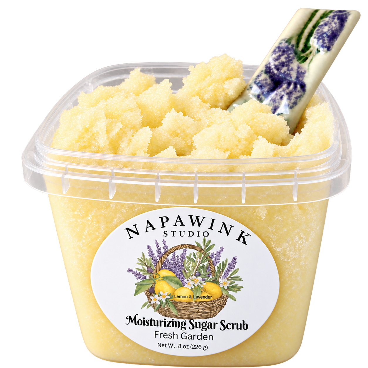 Fresh Garden scrub, open container