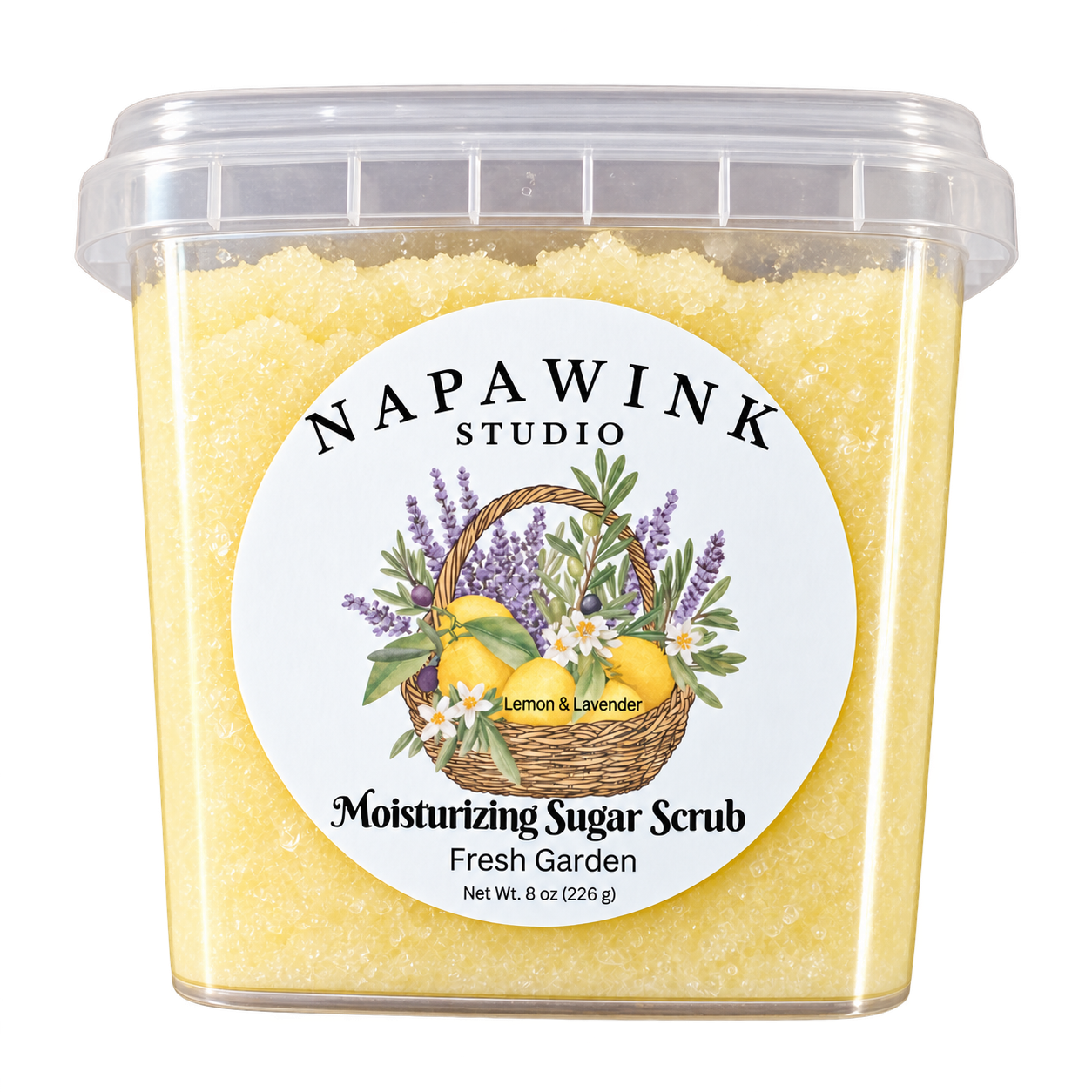 Fresh Garden scrub, closed container